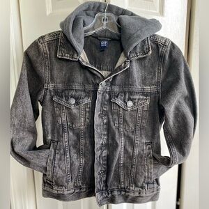 GAP black denim hooded jacket